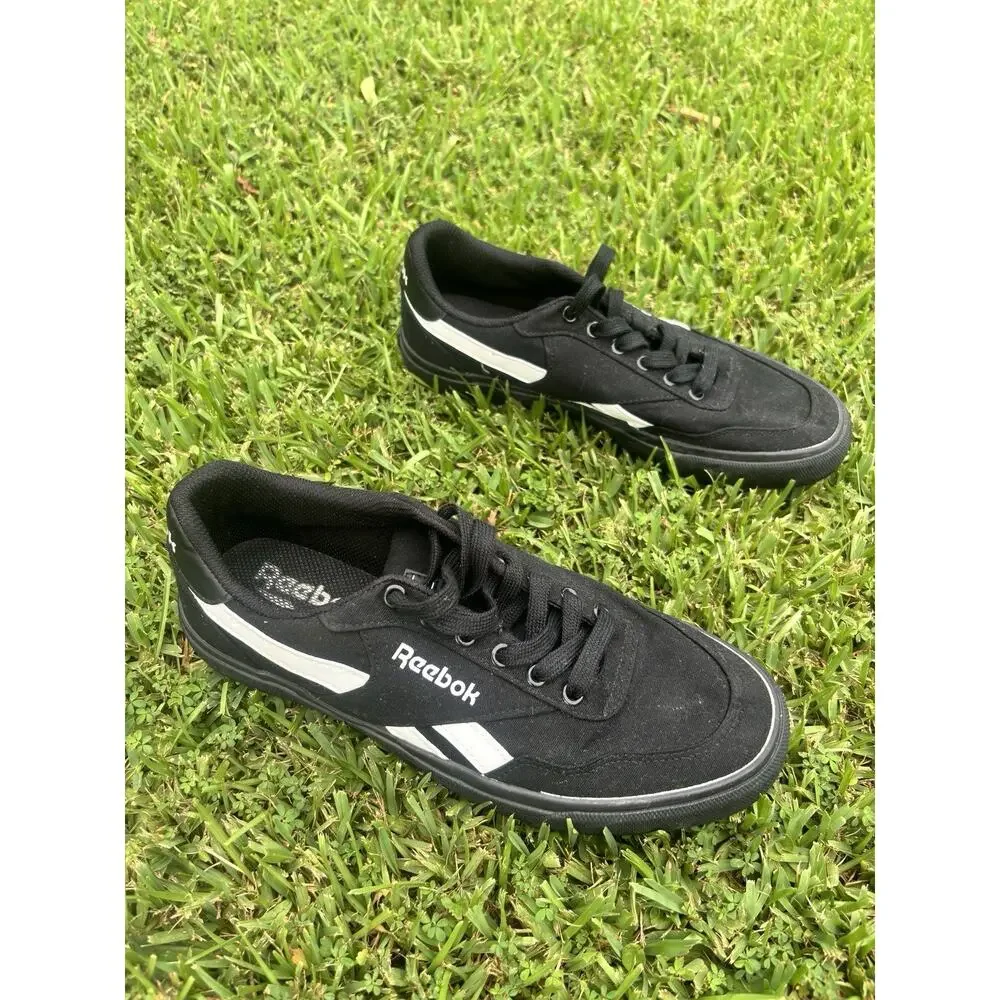 Reebok Mens 9 Court Advance Vulc Sneakers Black Y2K Skateboard Low Top Shoes